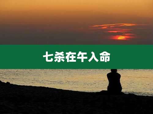七杀在午入命