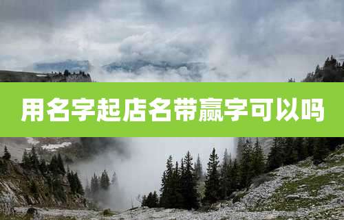 用名字起店名带赢字可以吗