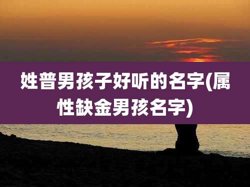 姓普男孩子好听的名字(属性缺金男孩名字)