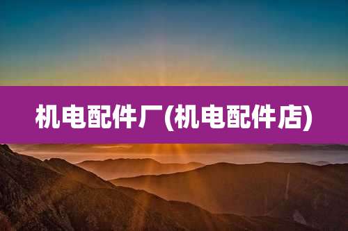机电配件厂(机电配件店)