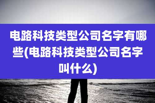 电路科技类型公司名字有哪些(电路科技类型公司名字叫什么)
