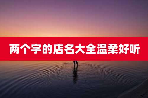 两个字的店名大全温柔好听