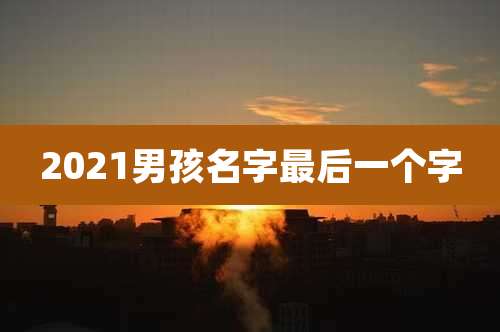 2021男孩名字最后一个字