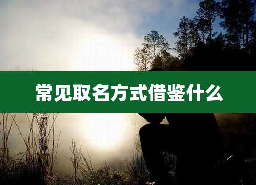 常见取名方式借鉴什么