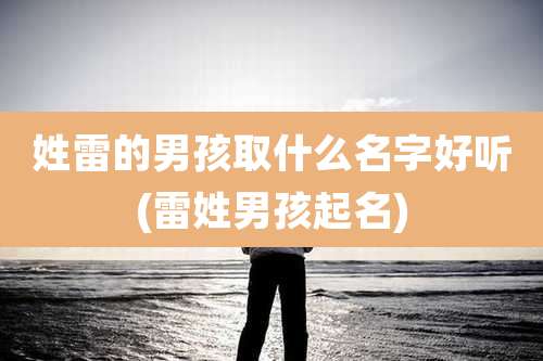 姓雷的男孩取什么名字好听(雷姓男孩起名)