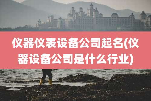 仪器仪表设备公司起名(仪器设备公司是什么行业)