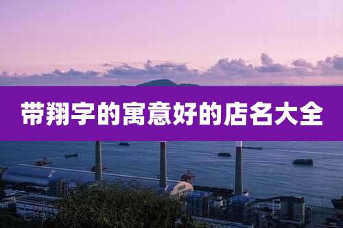 带翔字的寓意好的店名大全