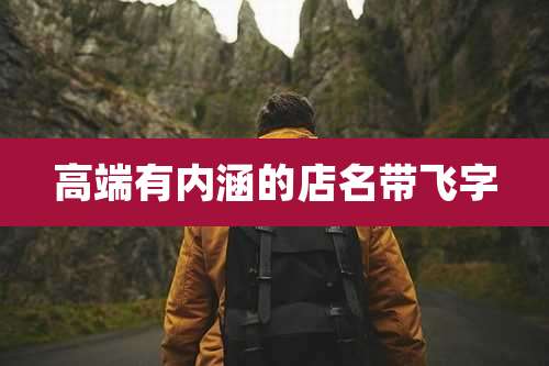 高端有内涵的店名带飞字