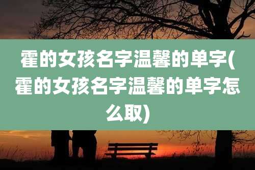 霍的女孩名字温馨的单字(霍的女孩名字温馨的单字怎么取)