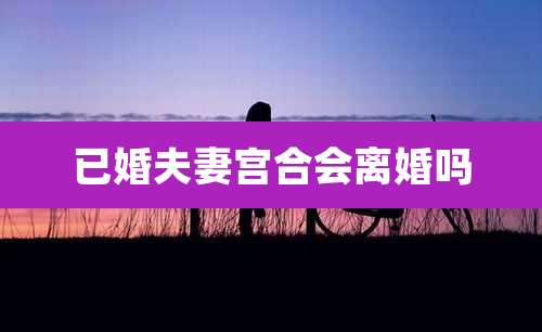 已婚夫妻宫合会离婚吗