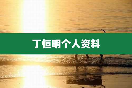 丁恒明个人资料