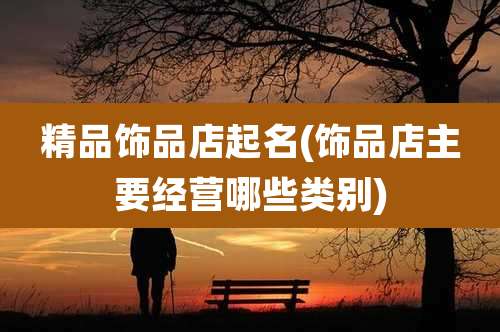 精品饰品店起名(饰品店主要经营哪些类别)