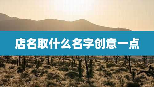 店名取什么名字创意一点