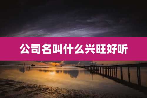 公司名叫什么兴旺好听