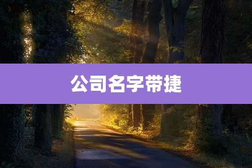公司名字带捷