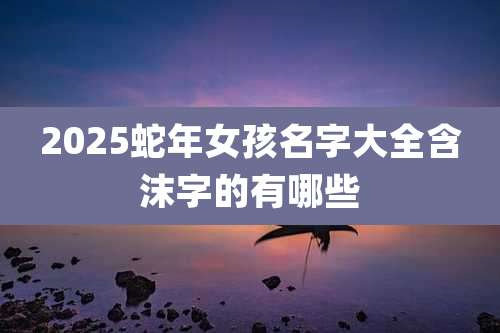2025蛇年女孩名字大全含沫字的有哪些