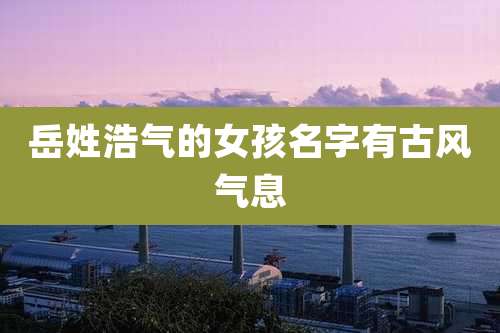 岳姓浩气的女孩名字有古风气息