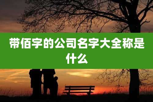 带佰字的公司名字大全称是什么