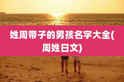 姓周带子的男孩名字大全(周姓日文)