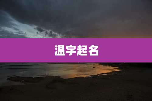 温字起名
