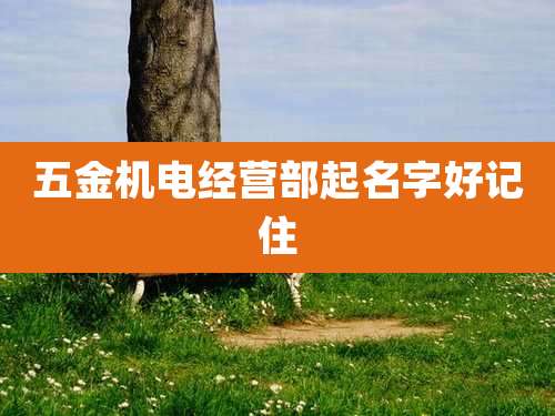 五金机电经营部起名字好记住