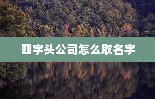 四字头公司怎么取名字