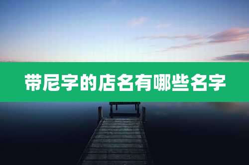带尼字的店名有哪些名字