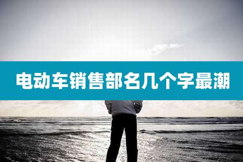 电动车销售部名几个字最潮