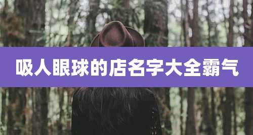 吸人眼球的店名字大全霸气