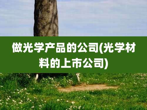 做光学产品的公司(光学材料的上市公司)