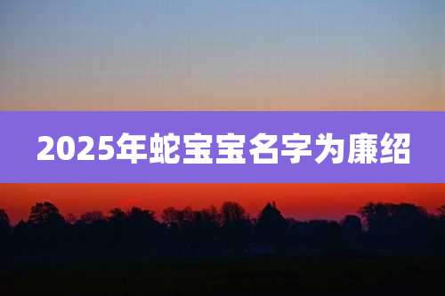 2025年蛇宝宝名字为廉绍