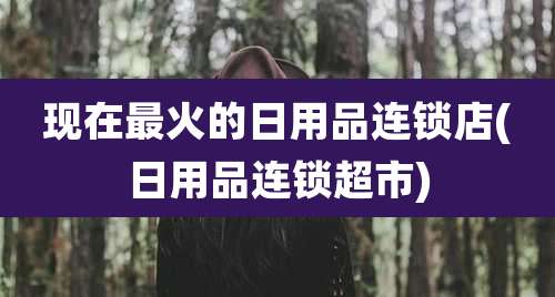现在最火的日用品连锁店(日用品连锁超市)
