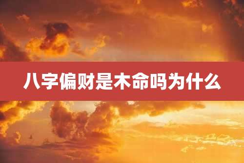 八字偏财是木命吗为什么