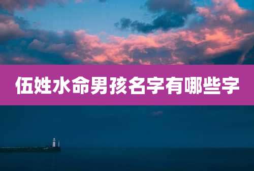 伍姓水命男孩名字有哪些字
