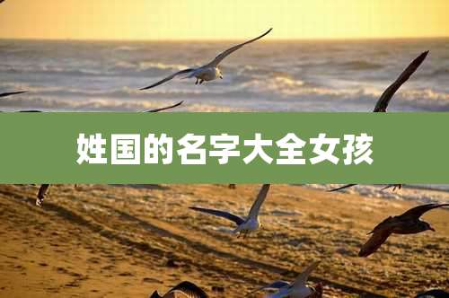 姓国的名字大全女孩