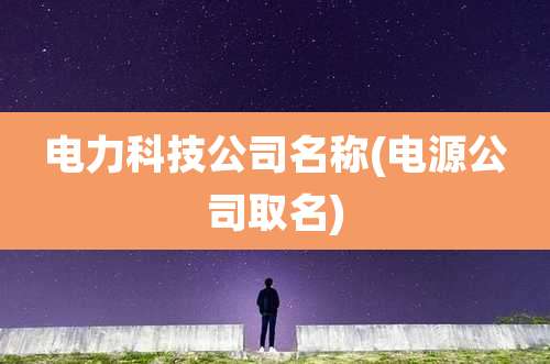 电力科技公司名称(电源公司取名)