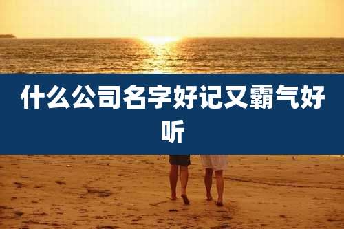 什么公司名字好记又霸气好听