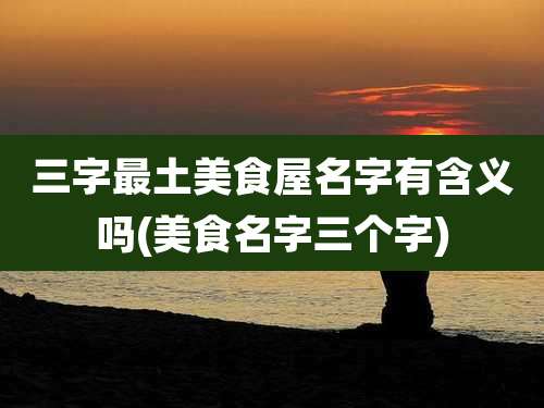 三字最土美食屋名字有含义吗(美食名字三个字)