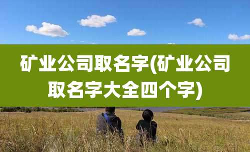 矿业公司取名字(矿业公司取名字大全四个字)