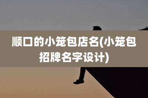 顺口的小笼包店名(小笼包招牌名字设计)