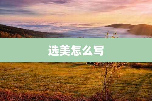 选美怎么写