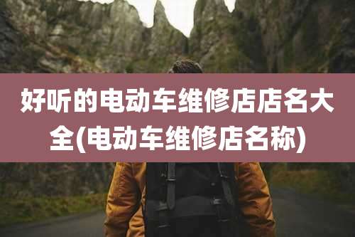 好听的电动车维修店店名大全(电动车维修店名称)