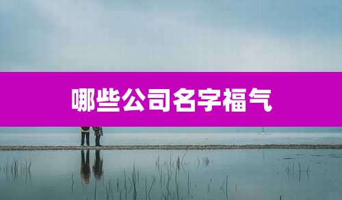 哪些公司名字福气