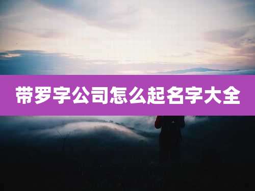 带罗字公司怎么起名字大全