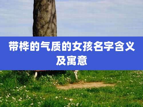 带桦的气质的女孩名字含义及寓意