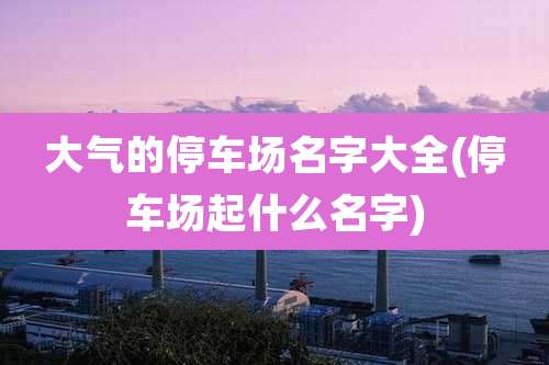 大气的停车场名字大全(停车场起什么名字)