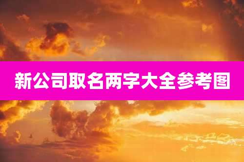 新公司取名两字大全参考图