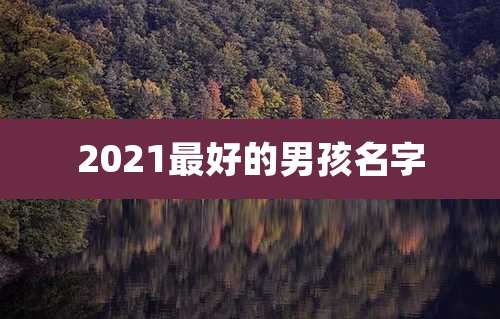 2021最好的男孩名字