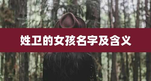 姓卫的女孩名字及含义