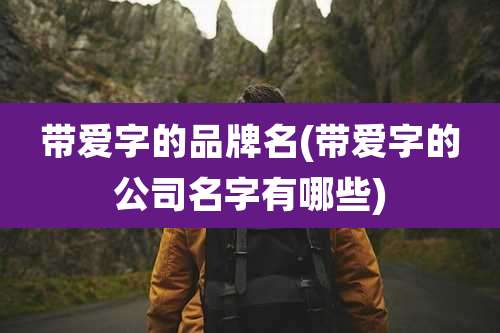 带爱字的品牌名(带爱字的公司名字有哪些)